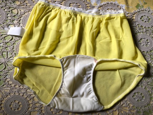 Mutandine vintage anni '70 mai indossate/etichetta nylon setoso Sissy pin up mutandine trasparenti W 22~36" - Foto 5 di 6