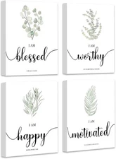 Drsoum Inspirational Framed Wall Art Boho Botanical Plant Wall Decor Motivati...