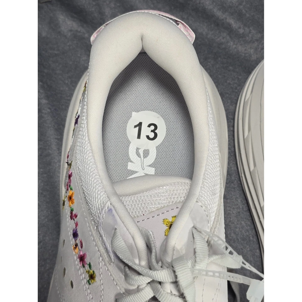 Tenis para mujer Hoka Bondi L BP grises bordados florales para caminar nuevos sin caja Foto 4 de 4