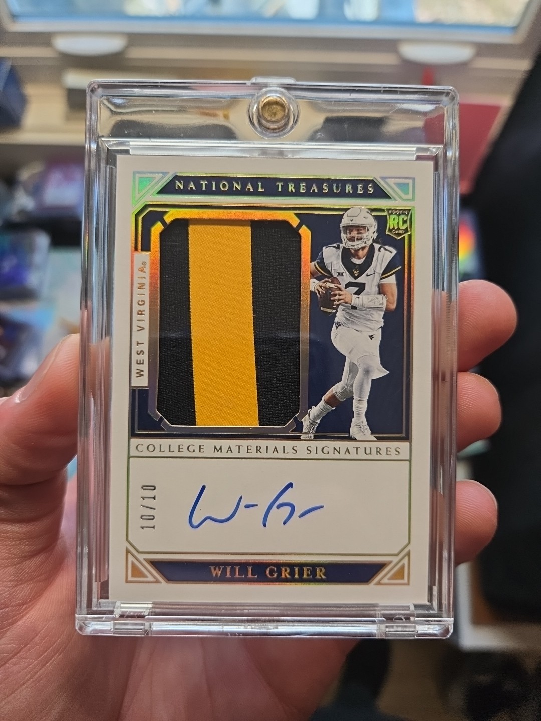 Will Grier Panini National Treasures Collegiate #104 Base