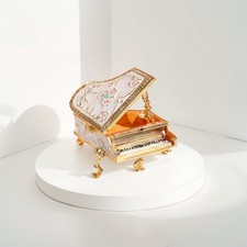 Metal Enamel Painted Diamond Inlaid Piano Ornaments, Desktop Decorative Crafts