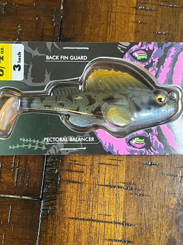 Fishing Swimbait Paddletail (lot of 3) Megabass Magdraft Spark Shad Dark Sleeper - Image 4 of 4