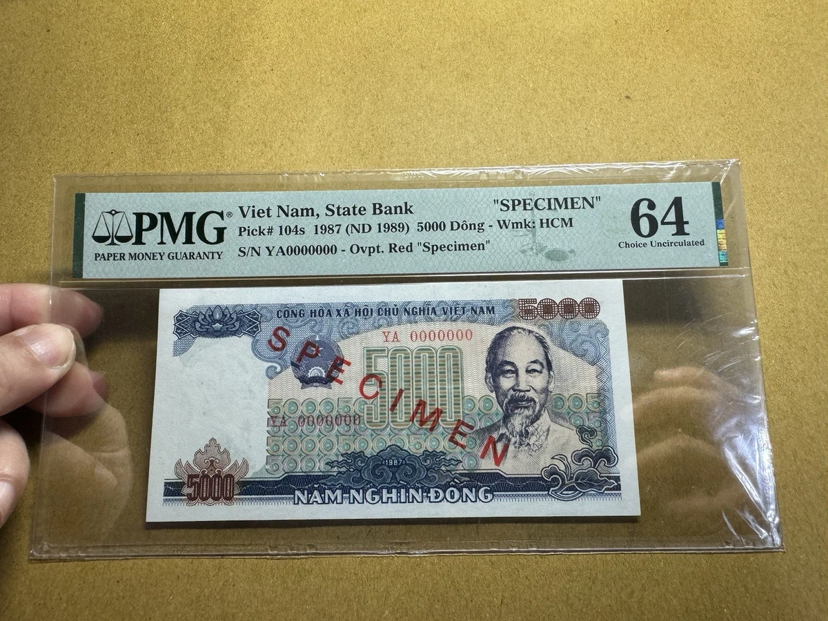 Vietnamese Paper Money Specimens 5,000 ₫ Denomination for sale | eBay
