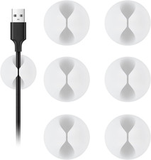 Clips para cables blanco organizador de cables para escritorio mesita y auto