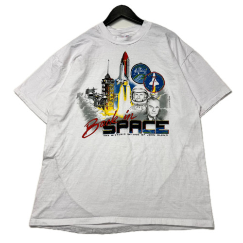 Vintage 1998 Space John Glenn White T-Shirt Size … - image 1