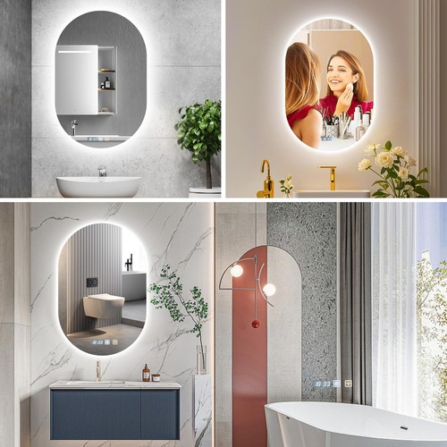 Espejo de baño LED con iluminación 50x75cm Espejo de baño TOUCH Espejo de pared - Imagen 9 de 9