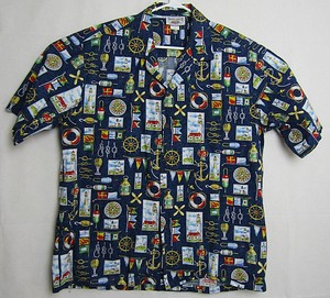 Nautical-Trinkets-Pacific-Legend-Hawaiian-Aloha-Shirt-Made-in-Hawaii-Size-XL