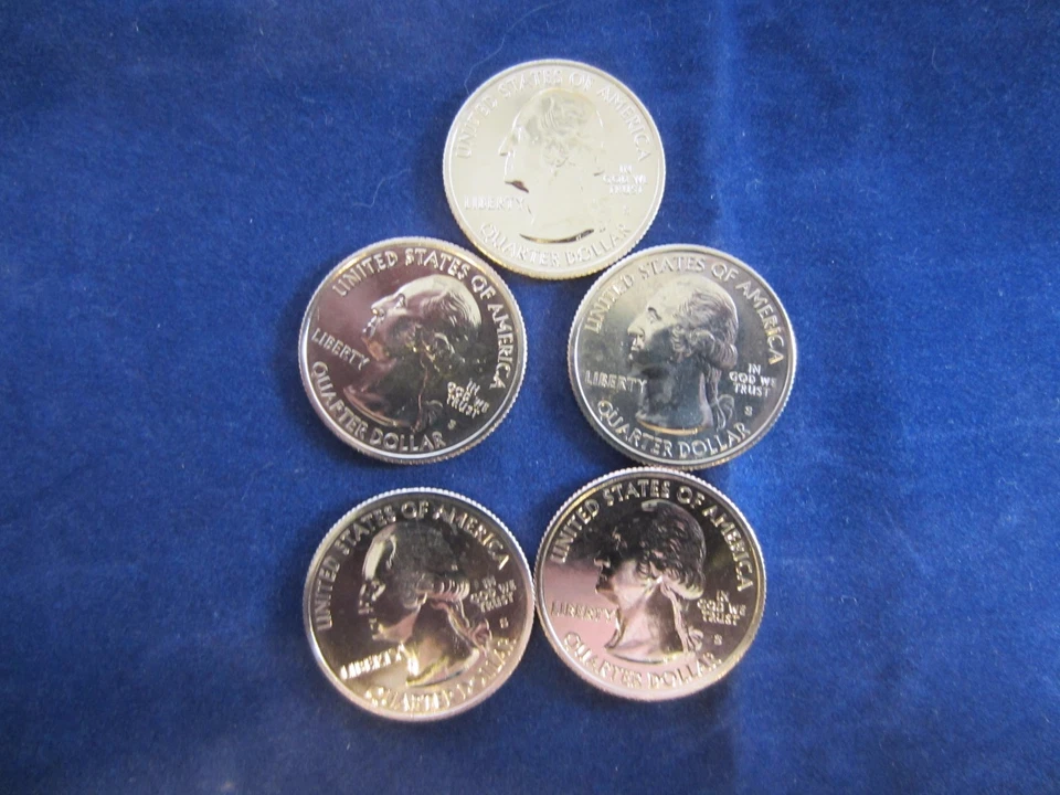 America Beautiful 2017-S 5 CLAD Quarters ELLIS ISLAND IA D.C. MO ROGERS CLARK 5 - Image 2 of 4