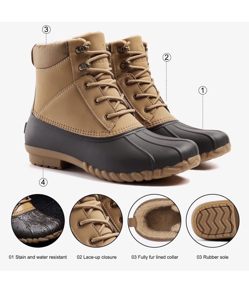 ALEADER Mens Duck Boot | Waterproof Shell | Fur Lined  display picture 1