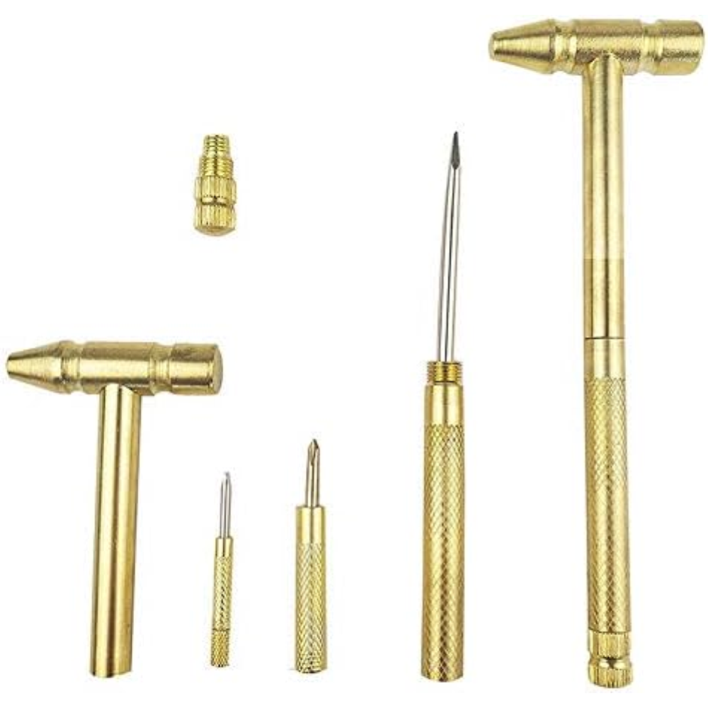 IKAAR 5 in 1 Multi Mini Martello di Rame Multi-Function Cacciavite Piccolo Marte