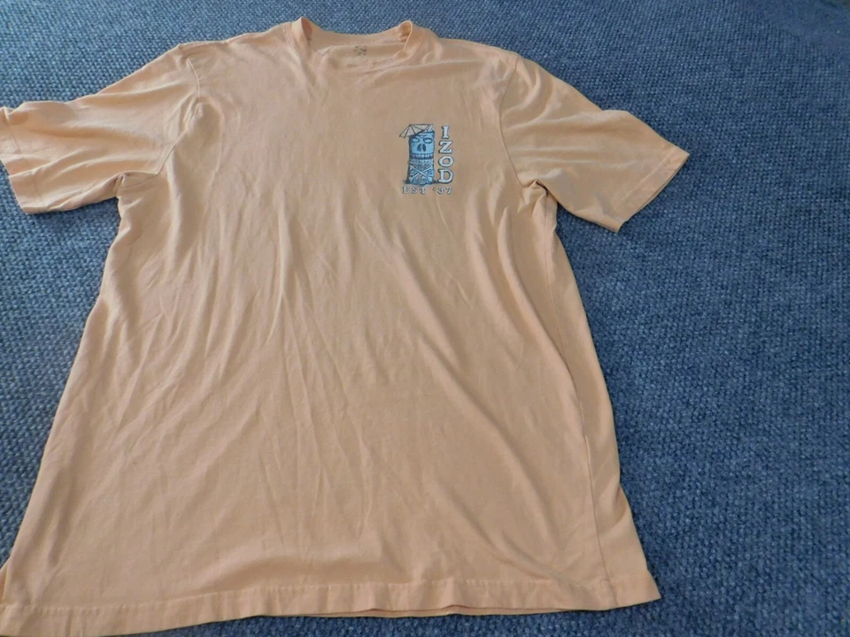 Izod shirt xxl 2XL orange tribal mens island graphic classes - Image 2 of 4