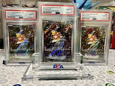 2023 Pokemon Paldea Evolved Magikarp Illustration Rare 203 x3 PSA