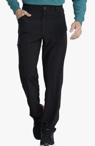 Dickies Pants Mens Large Tall Black Scrub stretch Drawstring Essentials DK055T