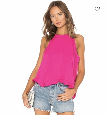 Line & Dot Cherie Top In Fuchsia