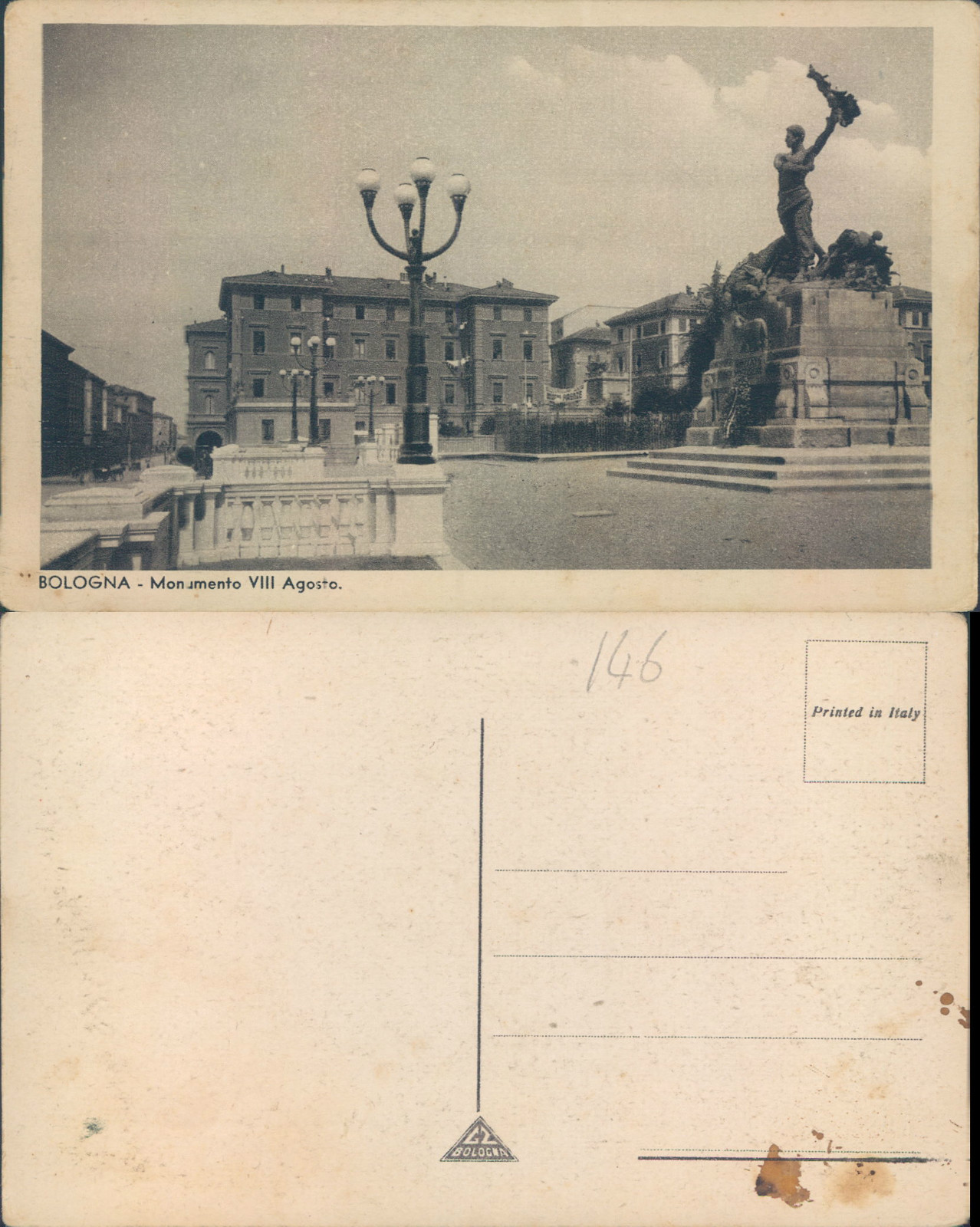 BOLOGNA,MONUMENTO VIII AGOSTO -F.P.-EMILIA(BO) N.41574