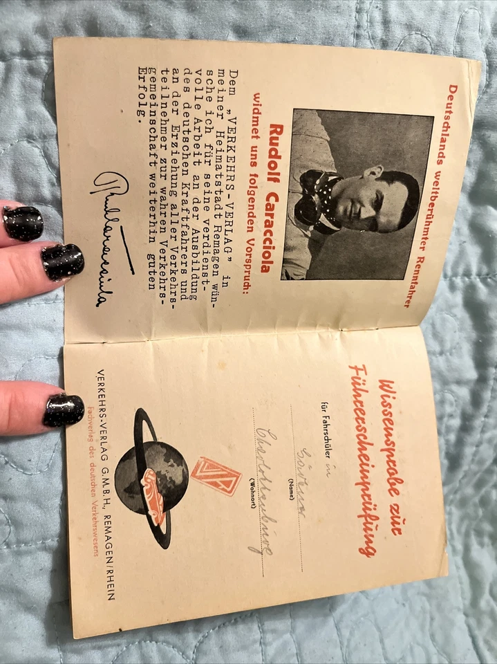 1930’s Nazi Driving Book Germany Police Cars Moto Color Pictures VTG RARE Foto 3 de 4