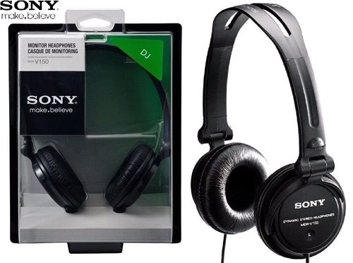 SONY MDR-V150 BLACK Sound Monitoring Stereo DJ Headphones Original / Brand  New | eBay