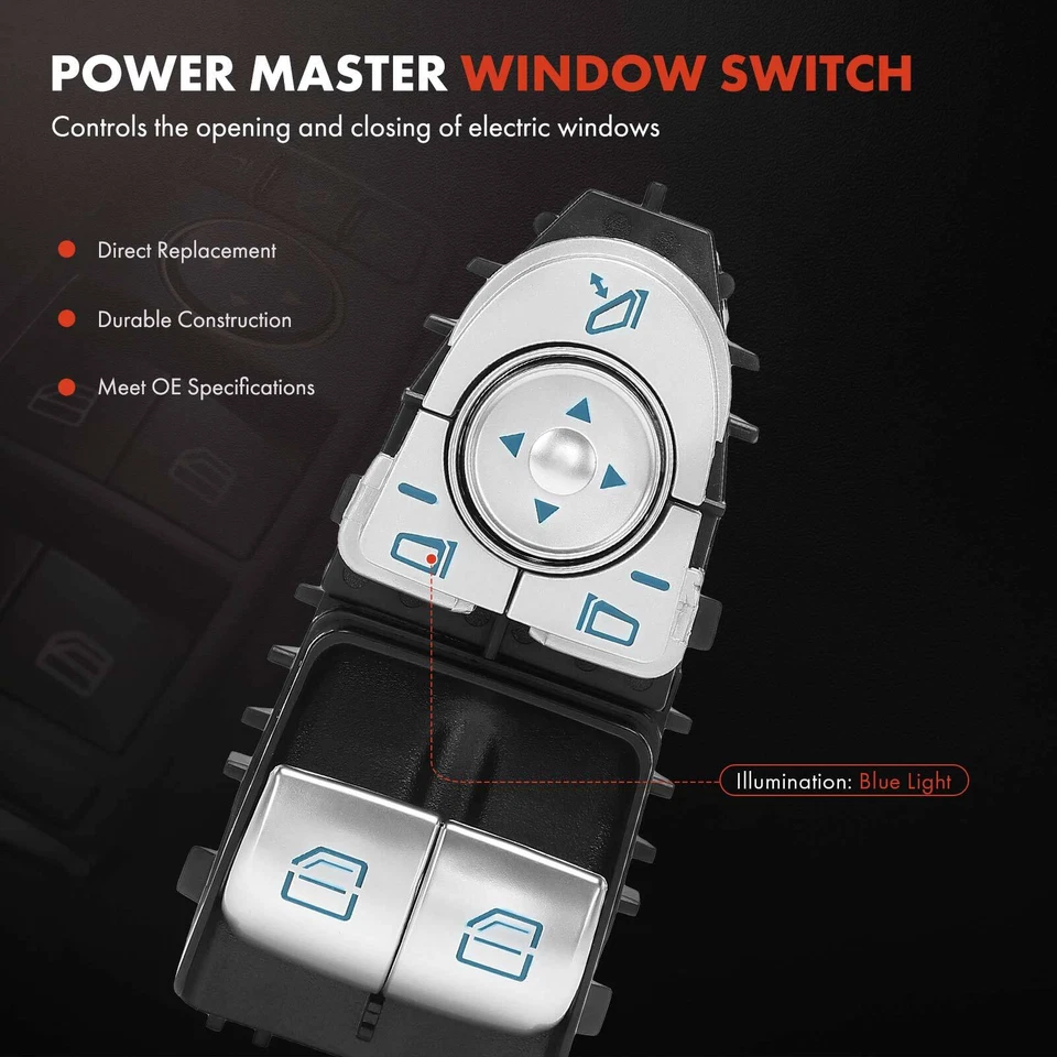 前驱动门窗开关适用于梅赛德斯-奔驰 C300 C43 AMG C63 AMG Metris — 第 3/4 张图片