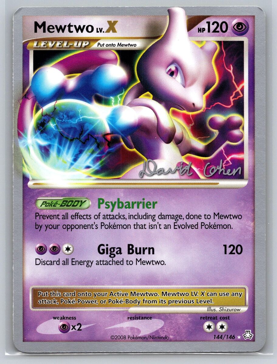 Mewtwo LV.X 144/146 U. Rare Pokemon Legends Awakened 2009 Mewtwo LV.X 144/146 U. Rare Pokemon Legends Awakened 2009