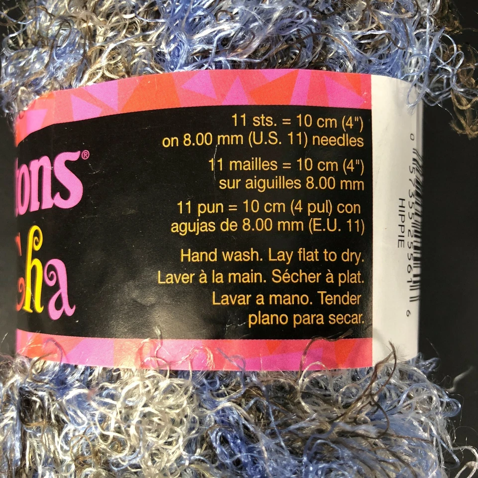 2 Skeins Cha Cha Yarn Patons 1.76 oz Hippie Nylon Novelty Ball Mini 50g-ONE LESS - Image 2 of 4