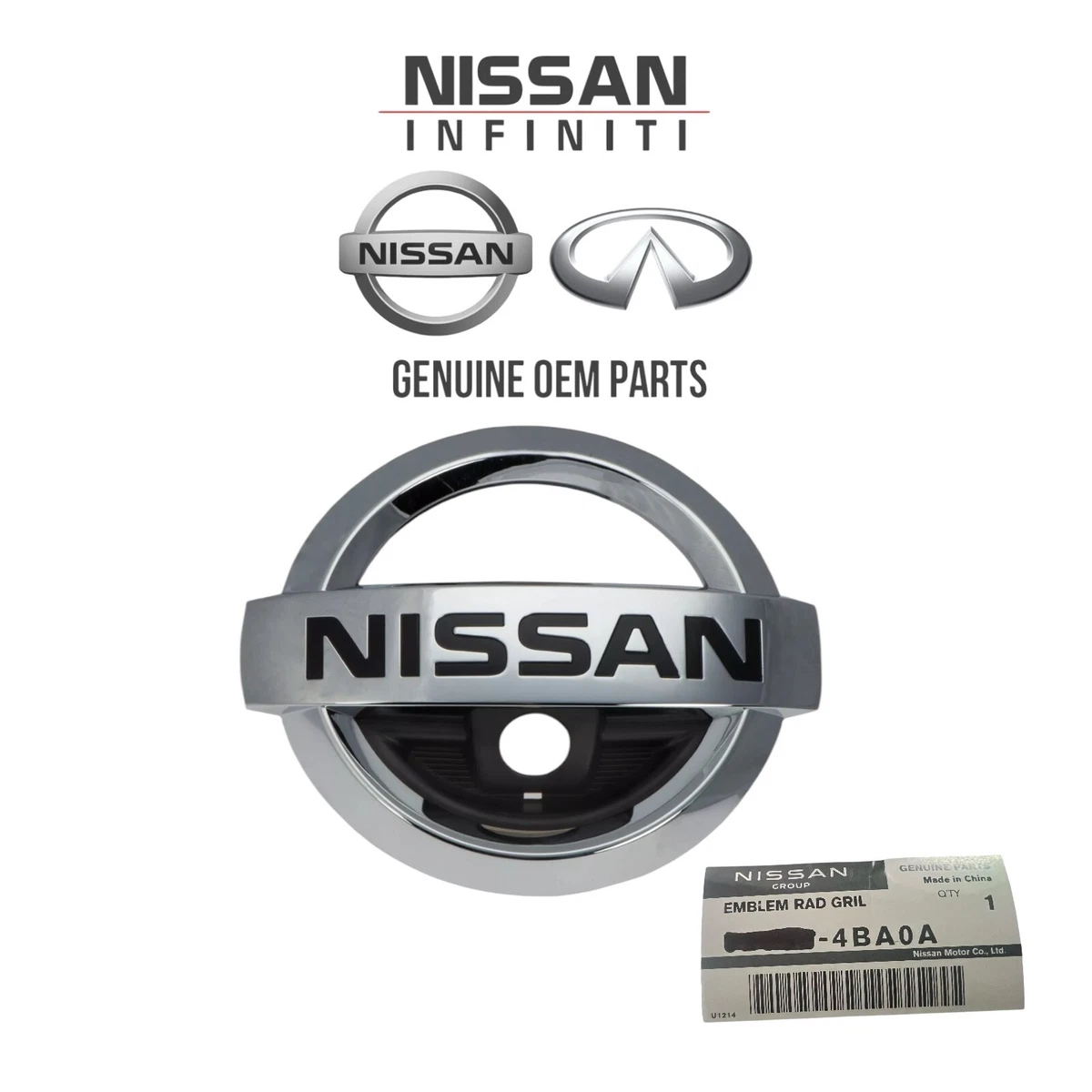 Emblema De Parrilla Delantera Nissan Original OEM 62890-7FW0A Para Rogue Y Rogue Sport 2017-2022
