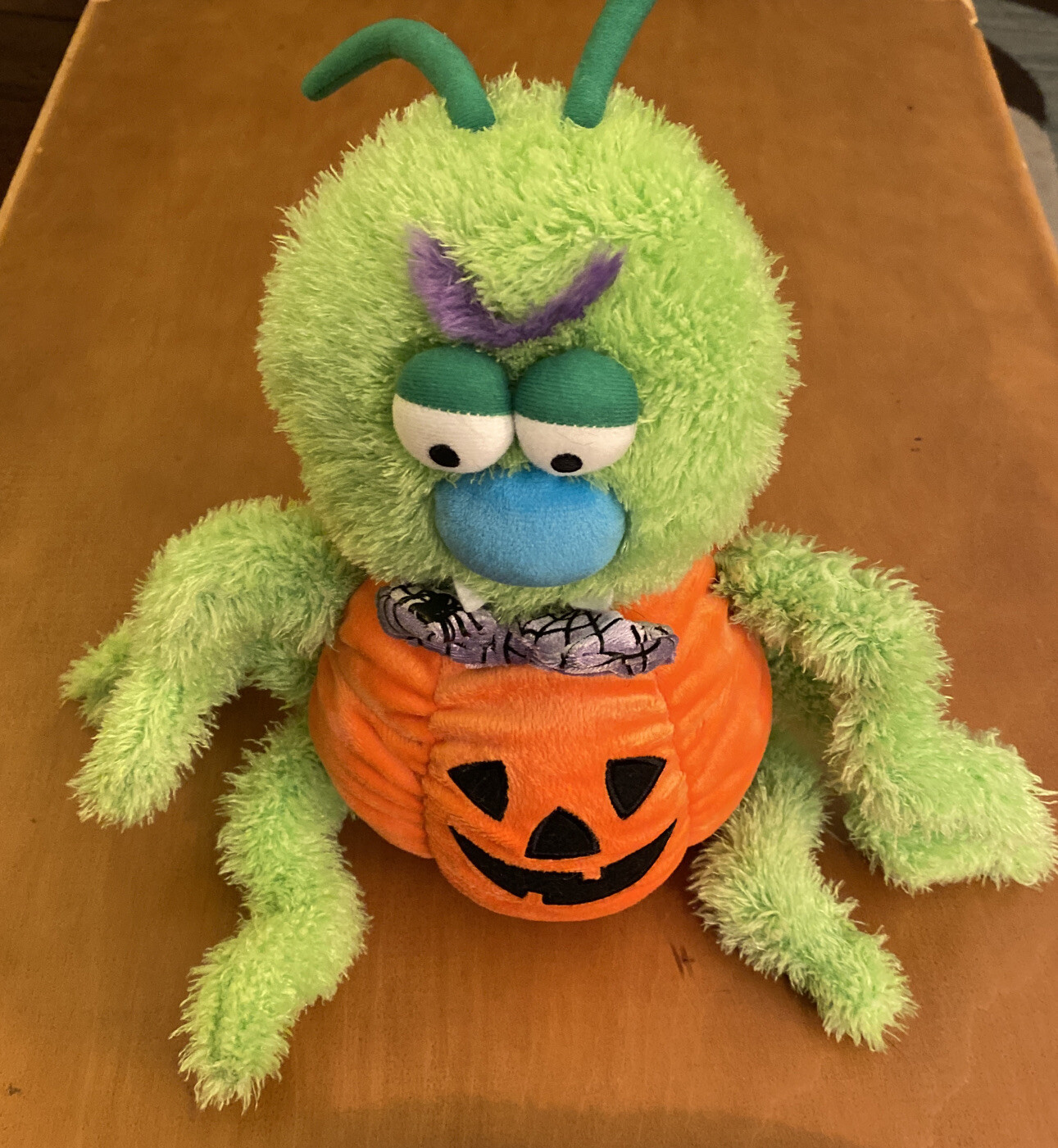 spider pumpkin plush