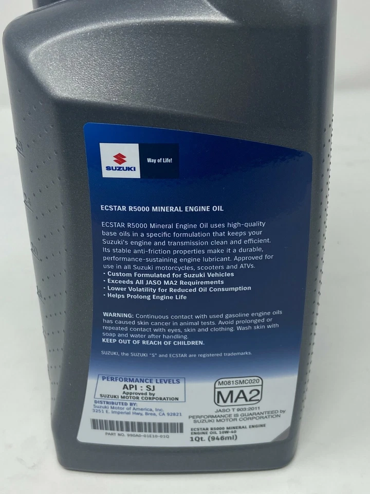 Kit de cambio de aceite OEM 2002-2019 Suzuki DL1000 VSTROM 10w40 Foto 2 de 3