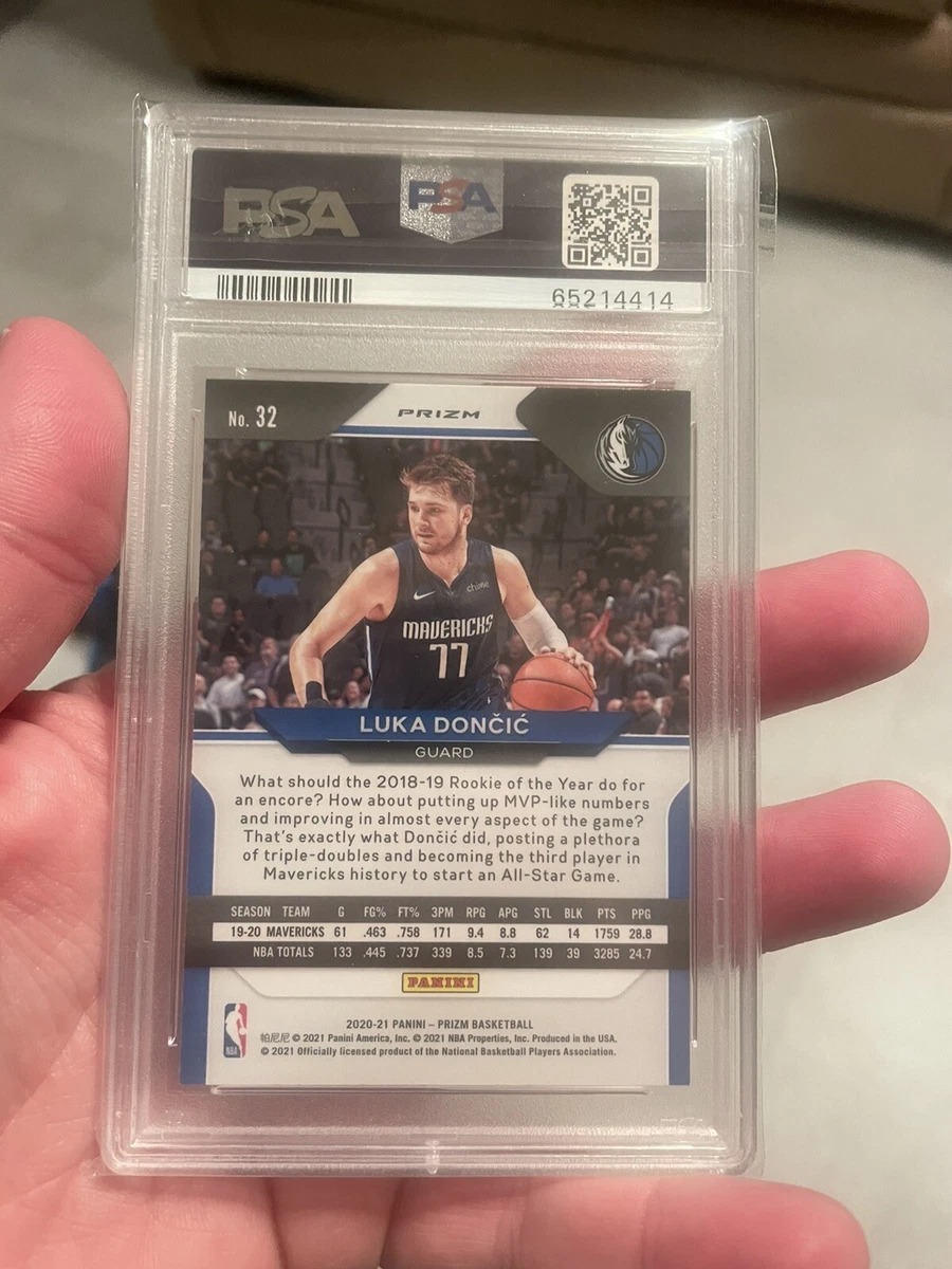2020-21 Panini Prizm Silver Prizm #32 Luka Doncic PSA 10 GEM MT
