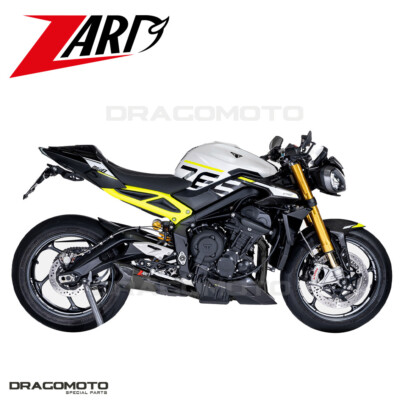 STREET TRIPLE 765 TRIUMPH 2023 2024 ZARD Full exhaust Black RC CC