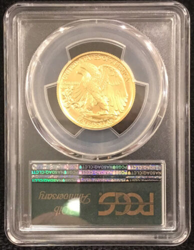2016-W 1/2 oz Gold Walking Liberty 100th Anniversary PCGS SP70 FS With OGP & COI - Picture 2 of 9