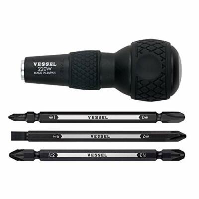 VESSEL Ball Grip Replacement Driver Set (with Plus, Minus, Positive Drive Bit)