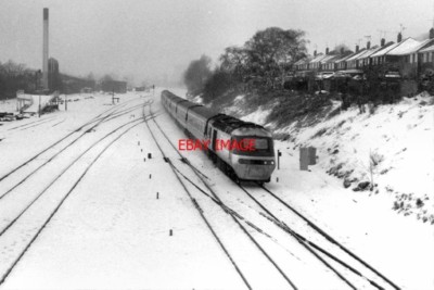 PHOTO  1991 HST IN THE SNOW KINGS NORTON A HIGH SPEED TRAIN HEADING FOR BIRMINGH