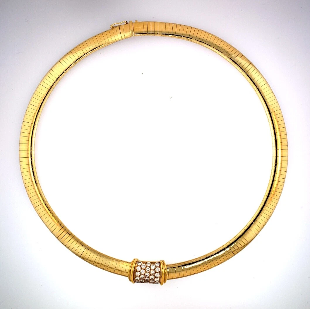 18k gold cheap omega necklace