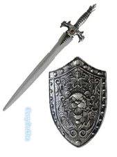 BO-F6 Crusader Knight Medieval Costume Weapon Shield & Sword Set