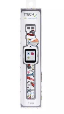 iTech Jr. Kids Touchscreen Camera Smartwatch White Graffiti New Free Ship USA