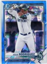 2021 Bowman Chrome Baseball Sapphire #BCP-86 Julio Rodriguez