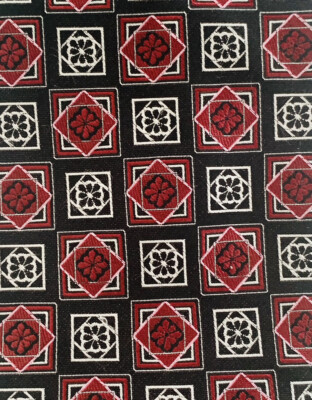 Cape Cod Neckwear 100% Silk Geometric Tie Wine Silver Black Ship FAST!