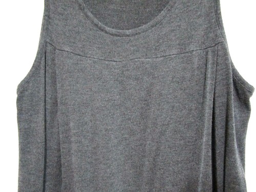SAVI MOM Gray Jersey Draped Front Sleeveless Knee Length Maternity Shift Dress S - Picture 3 of 9