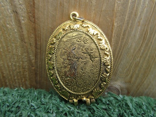 Vintage Corday Cameo Pendant Love Song Creme Perfume Locket Needs Repair - Picture 2 of 6