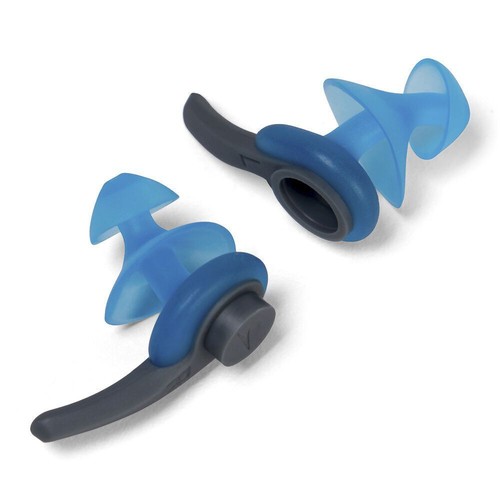 Speedo Biofuse Earplug Blue & Charcoal, Swimming Ear Plugs, Aquatic