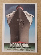 advertising postcard liner Normandy transatlantic Cassandra poster