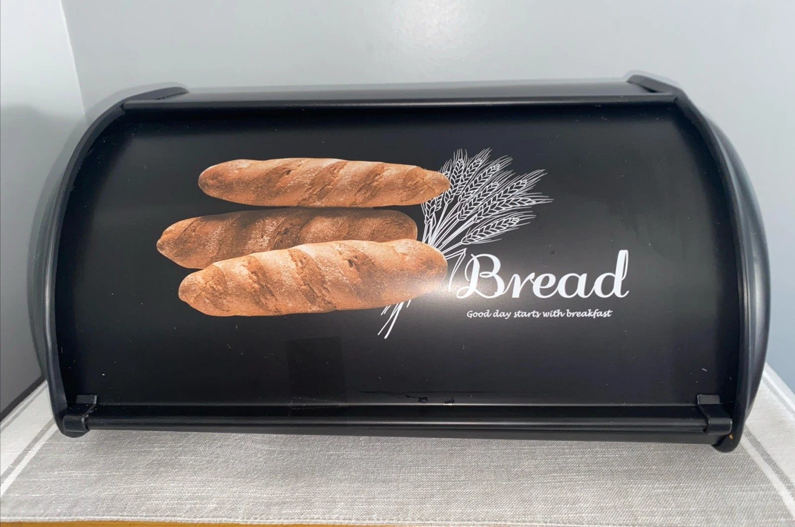Black Metal Bread Box Retro Roll Back Countertop 13”x9 1/2”x6” NWOT
Opens in a new window or tab