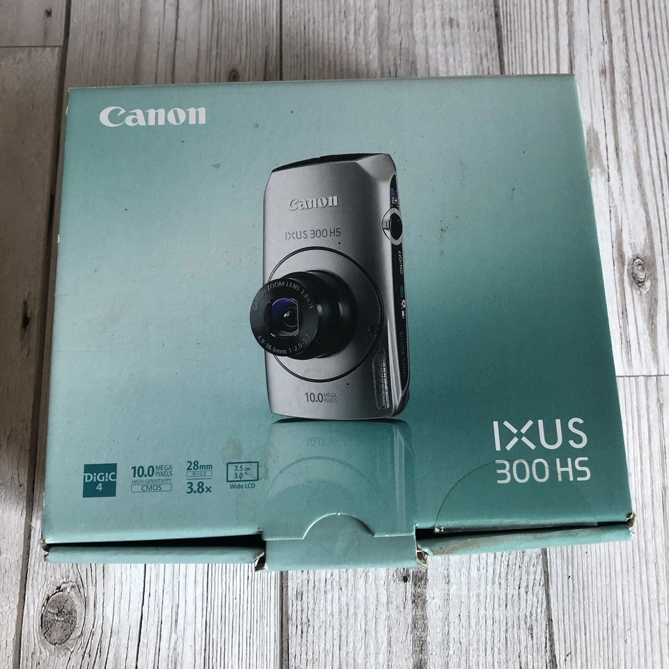 Canon IXUS 300 HS Camera + Battery/Charger, Leaflets, Discs, Cable, Wrist Strap - Image 2 of 4