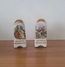Vintage Salt  Pepper Shakers Porcelain Washington DC George Martha Washington