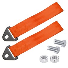 Car Towing Belt 2 Pcs 10-1316 Racing Tow Hook Strap With Screw Nut Orange Car Towing Belt 2 Pcs 10-1316 Racing Tow Hook Strap With Screw Nut Orange