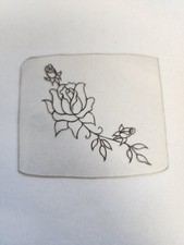 1980's Vintage Tattoo Flash Acetate 3x3 Rose Flower Floral