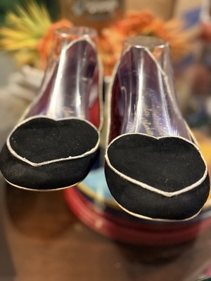 Irregular Choice 4050-21 Rare Black Velvet Ext With Heart - Red Interior SZ 9