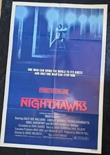 NIGHTHAWKS (1981) ORIGINAL US ONE SHEET MOVIE POSTER – SYLVESTER STALLONE – FOLD