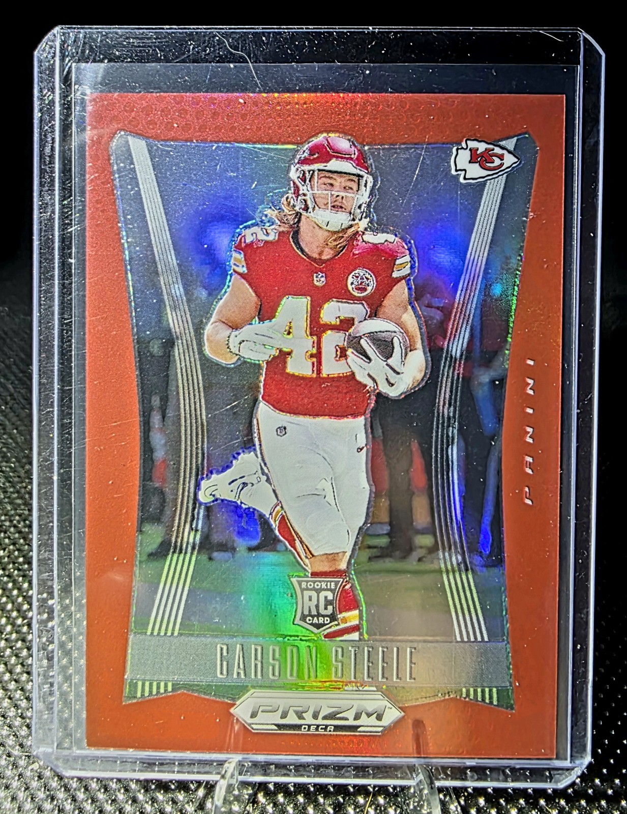 2024 Panini Prizm Deca - Carson Steele #159 Red Prizm /199 (RC)