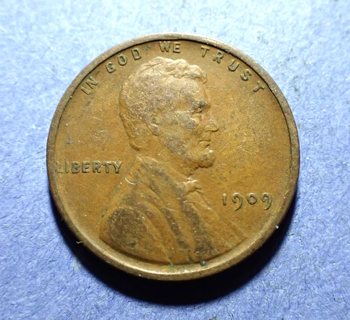 1909-VDB Lincoln cent  VF